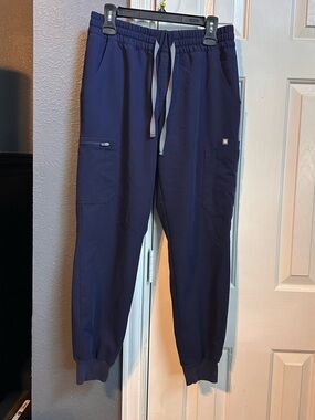 Figs Scrub Pants Womens Medium Zamora Joggers Cargo Pocket Navy